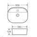 Раковина накладна Mixxus Premium ELLIPSE-0203 510х375х120mm з отвором під змішувач (MP6678) MP6678 фото 2