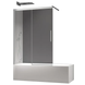 Шторки скляні на ванну розсувні Koer SR BS06-120x150-TR-01 прозоре скло Easy Clean 6мм, хром (KR5945) KR5945 фото 1