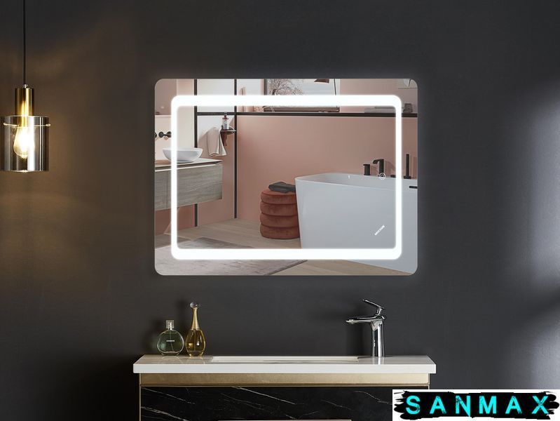 Дзеркало Mixxus Twee MR09-80x60-Reverse з Led Touch, Anti-fog, димером, регулюванням яскравості (MI6660) MI6660 фото