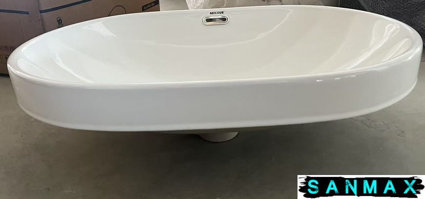 Раковина врізна на стільницю Mixxus Premium Ellipse-1601 600х400х190mm з переливом (MP6569) MP6569 фото