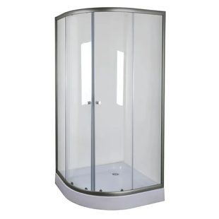 Душова кабіна без піддону Mixxus Plain SC01-90x90x185-TR Графіт прозоре скло 4мм (MI6902) MI6902 фото