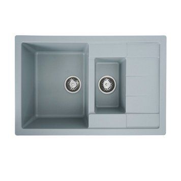 Гранітна мийка для кухні Valeso Toskana 7850W матова Сірий Метілік SP000047270 фото