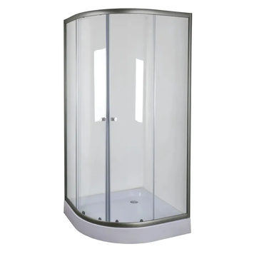 Душова кабіна без піддону Mixxus Plain SC01-90x90x185-TR Графіт прозоре скло 4мм (MI6902) MI6902 фото