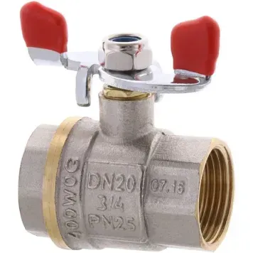 Кран кульовий 3/4 БГГ Вода Waterpro Червоний метелик (WP3291) WP3291 фото