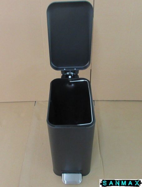Відро для сміття з плавним закриттям прямокутне Mixxus Diverse-TC0312 Чорний 12л колір чорний (MI7091) MI7091 фото