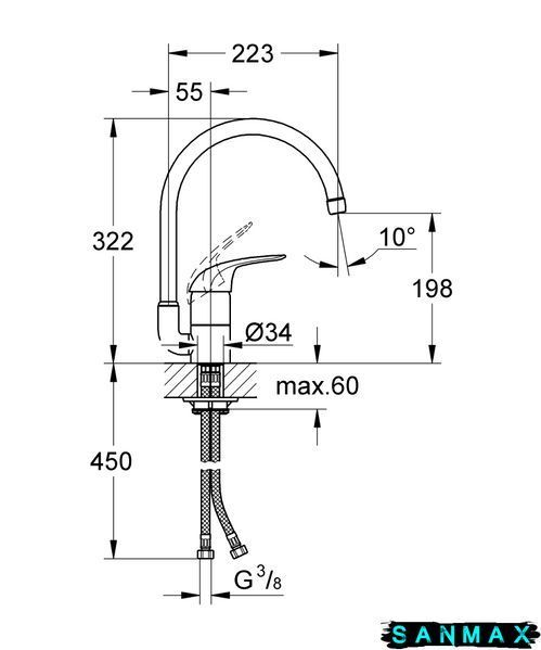 Змішувач для кухні Grohe Euroeco New (32752000) 32752000 фото