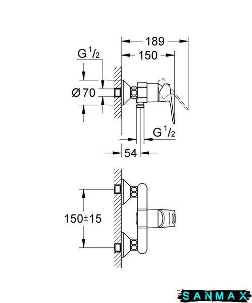 Душовий комплект 2в1 Grohe BauLoop UA26129002N (2334000+27598001) (UA26129002N) UA26129002N фото