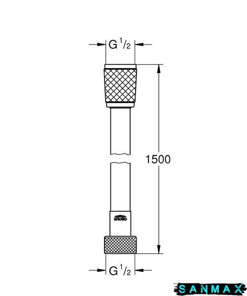 Душовий шланг 1500 Grohe Relexaflex (28151001) 28151001 фото