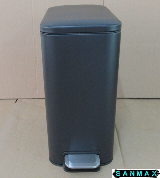 Відро для сміття з плавним закриттям прямокутне Mixxus Diverse-TC0312 Чорний 12л колір чорний (MI7091) MI7091 фото