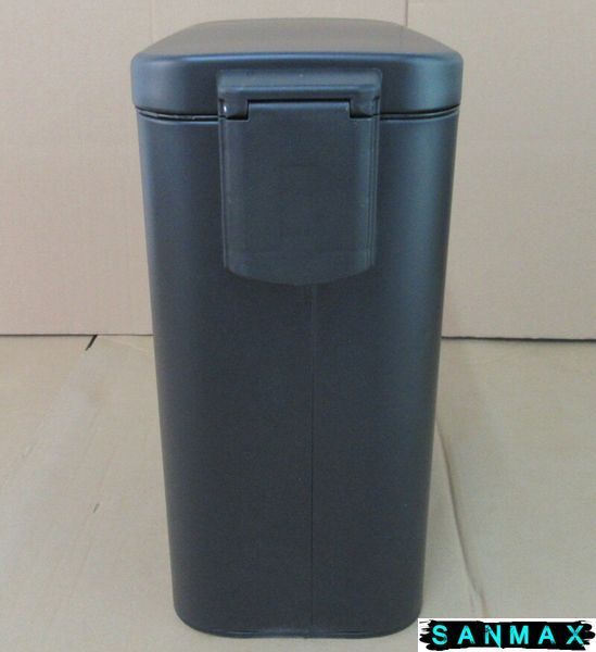 Відро для сміття з плавним закриттям прямокутне Mixxus Diverse-TC0312 Чорний 12л колір чорний (MI7091) MI7091 фото