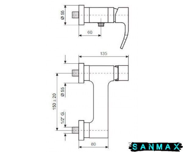 Змішувач Emmevi Niagara антик-хр для душу CSP74002 CSP74002 фото