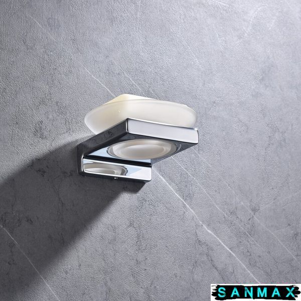 Мильниця настінна Koer AS-0102-01 (скло) колір хром глянець (KR6161) KR6161 фото