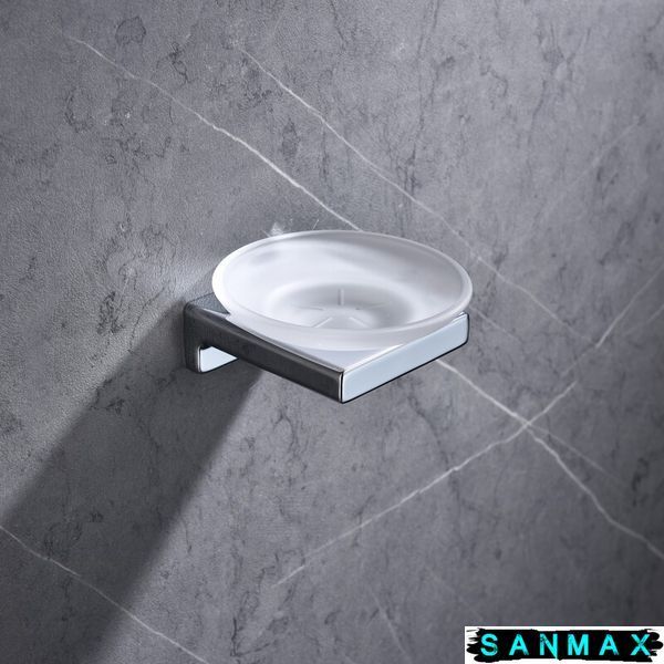 Мильниця настінна Koer AS-0102-01 (скло) колір хром глянець (KR6161) KR6161 фото