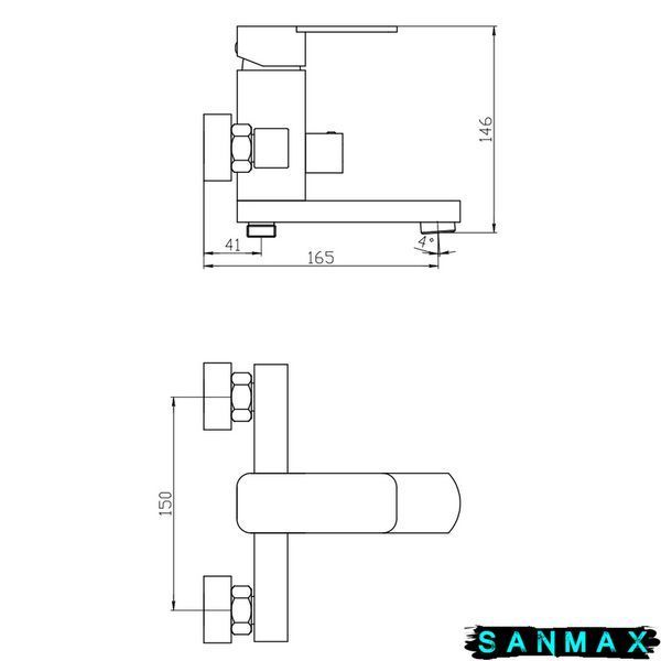 Змішувач для ванни Mixxus Relax 009 Euro Хром (MI6250) MI6250 фото