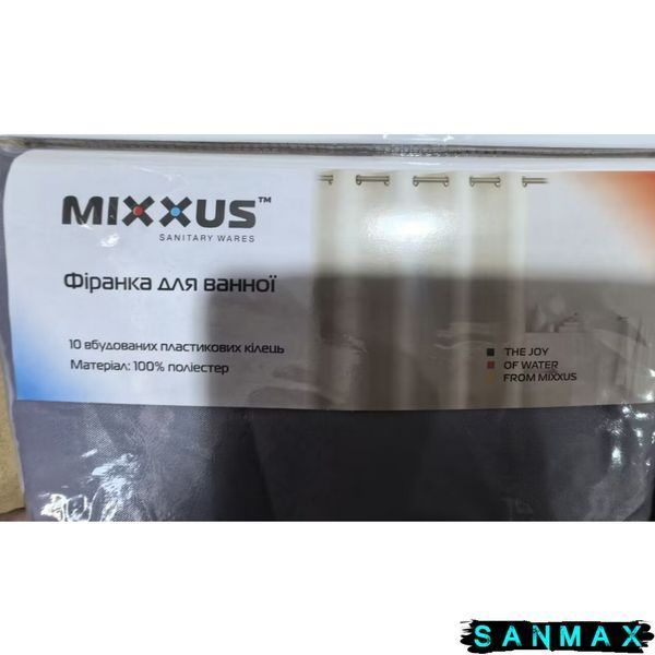 Штора для ванної з поліестеру Mixxus Sct-004-180x180 (Візерунок сіро-синій) (AC0652) AC0652 фото
