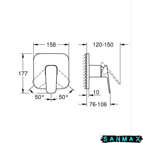 Одноважільний змішувач для душу Grohe Cubeo (1017772430) 1017772430 фото