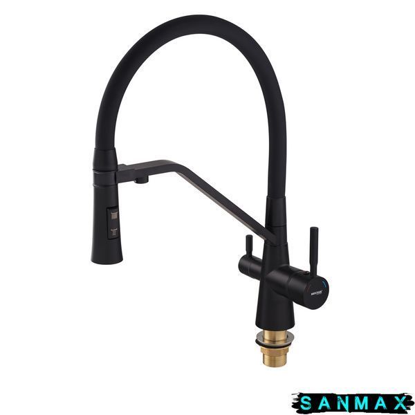 Змішувач для кухні Mixxus Premium Magnet 021 Чорний Refl.Чорний (MI6974) MI6974 фото