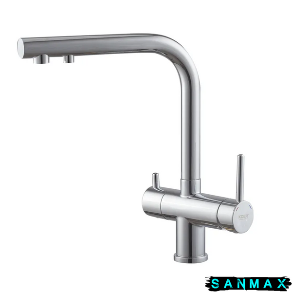 Змішувач для кухні на дві води Koer KB-72001-01 Хром (KR3391) KR3391 фото