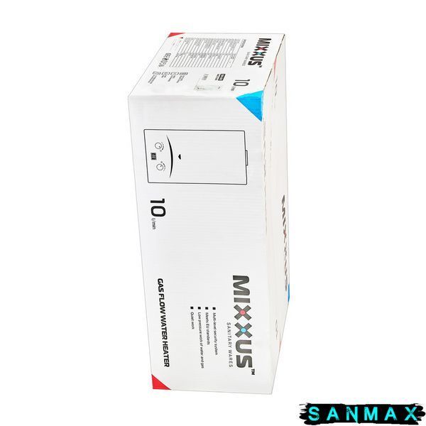 Газова колонка Mixxus Gwh-0510 Basic Glass димохідна 10 л/хв (панель зі скла з малюнком) (WH0026) WH0026 фото