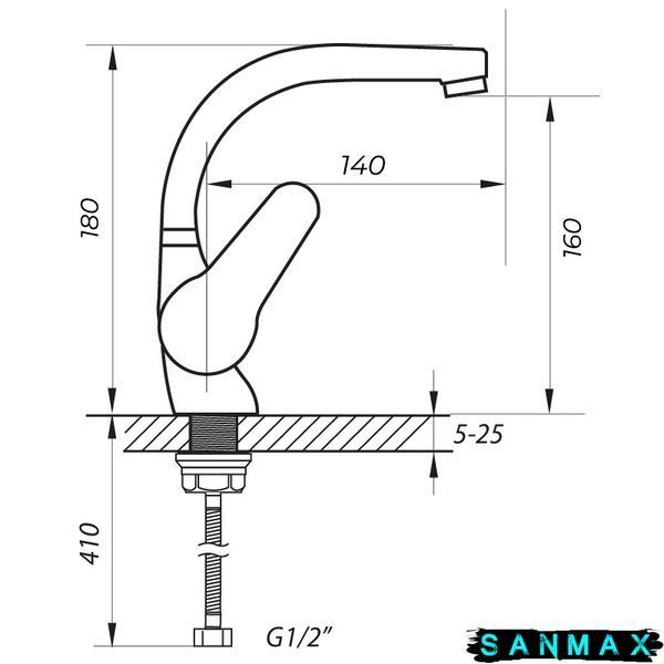 Змішувач для умивальника Zerix Sop1 146 (ZX0189) ZX0189 фото