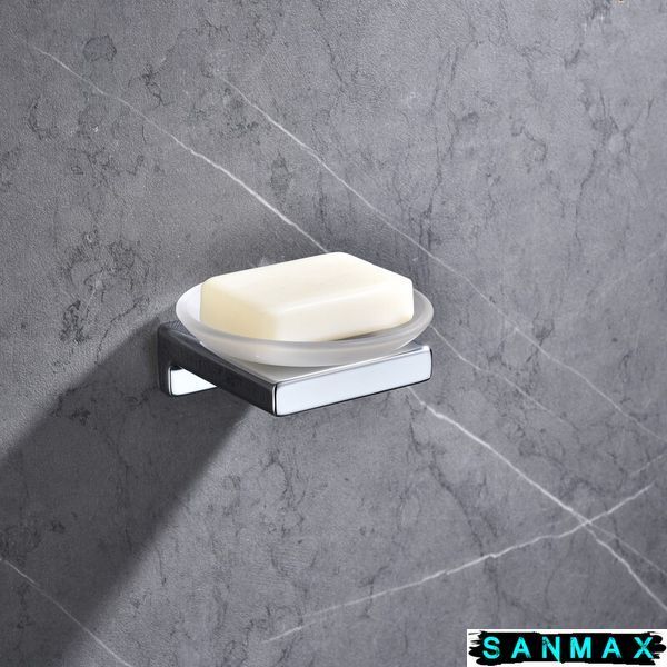 Мильниця настінна Koer AS-0102-01 (скло) колір хром глянець (KR6161) KR6161 фото