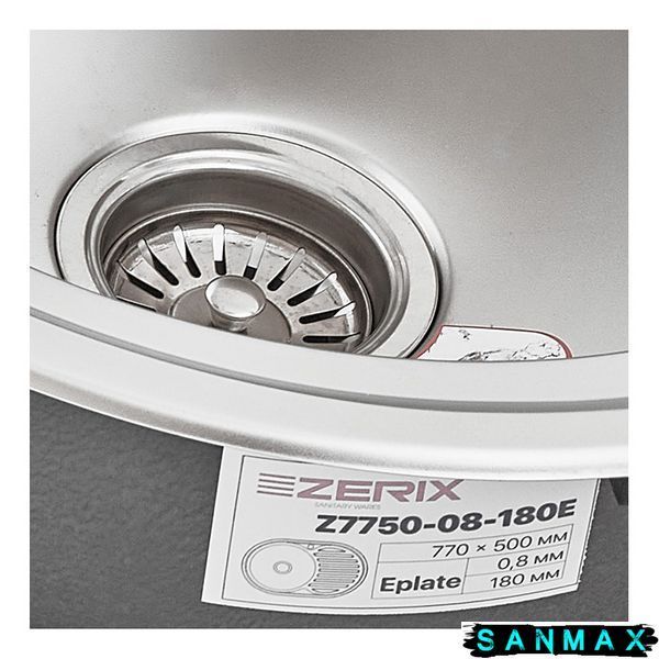 Мийка Zerix Z7750-08-180E (Satin) (ZM0596) ZM0596 фото