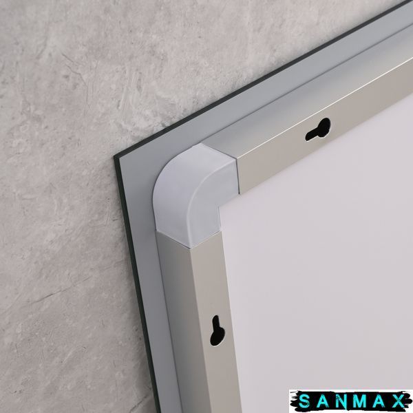 Дзеркало Mixxus Warm MR02-80x60-Case з Led Touch, Anti-fog, димером, рег. яскравості, годинником (MI6671) MI6671 фото