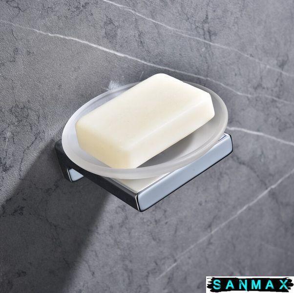Мильниця настінна Koer AS-0102-01 (скло) колір хром глянець (KR6161) KR6161 фото