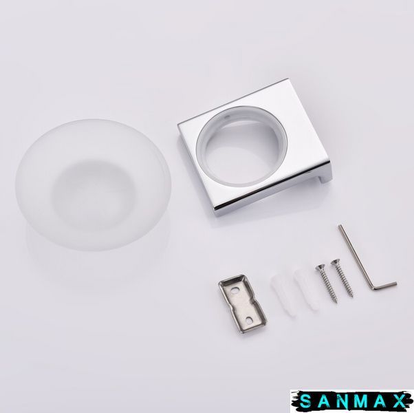 Мильниця настінна Koer AS-0102-01 (скло) колір хром глянець (KR6161) KR6161 фото