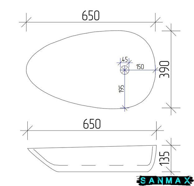 Умивальник накладний Vbi Terno 65 Білий VBI-011901 фото