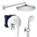 Вбудована душова система зі змішувачем Grohe Eurosmart New Tempesta 250 (UA26416SC3) UA26416SC3 фото 2
