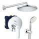 Вбудована душова система зі змішувачем Grohe Eurosmart New Tempesta 250 (UA26416SC3) UA26416SC3 фото 1