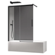 Шторки скляні на ванну розсувні Koer SR BS06-120x150-TR-07 прозоре скло Easy Clean 6мм, графіт (KR5947) KR5947 фото 1