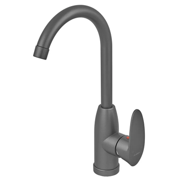 Змішувач для кухні Plamix Cezar-011-B Set Графіт з підведенням (PM0695) PM0695 фото