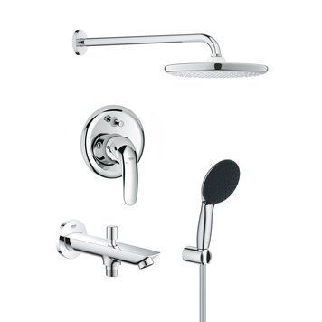 Душова система Grohe Vitalio Start 250 з виливом для ванни та змішувачем Euroeco UA32747R3 UA32747R3 фото
