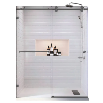 Двері в нішу Koer SR SD06-140x220-TR-07 прозоре скло Easy Clean 8мм, графіт (KR5369) KR5369 фото