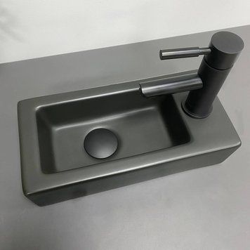 Умивальник накладний Vbi Komo L Чорний Матовий VBI-015615 фото