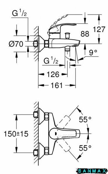 Набір змішувачів Grohe Eurosmart M-Size (123248MK) 123248MK фото