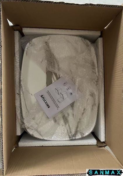 Умивальник накладний керамічний Mixxus Premium Bevel-0102 Marble 495х370х135mm Мармур (MP6519) MP6519 фото
