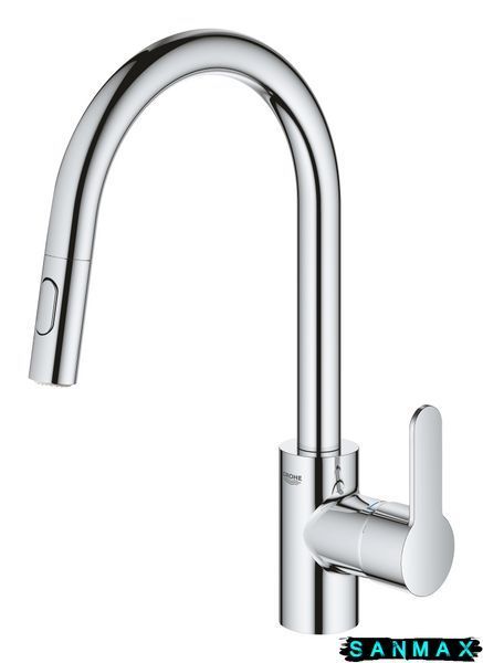 Змішувач для кухні з висувним виливом Grohe Eurostyle Cosmopolitan (31482003) 31482003 фото