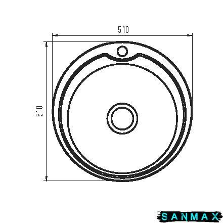 Кухонна мийка Zerix Z510-06-180D (Decor) (ZM0585) ZM0585 фото