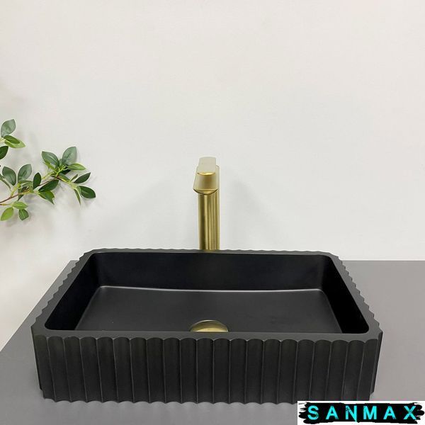 Умивальник накладний Vbi Flormtia Чорний Матовий VBI-015001 фото