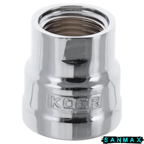 Муфта хромована 1/2х3/4 Koer KF.C0608.chr (KF0122) KF0122 фото