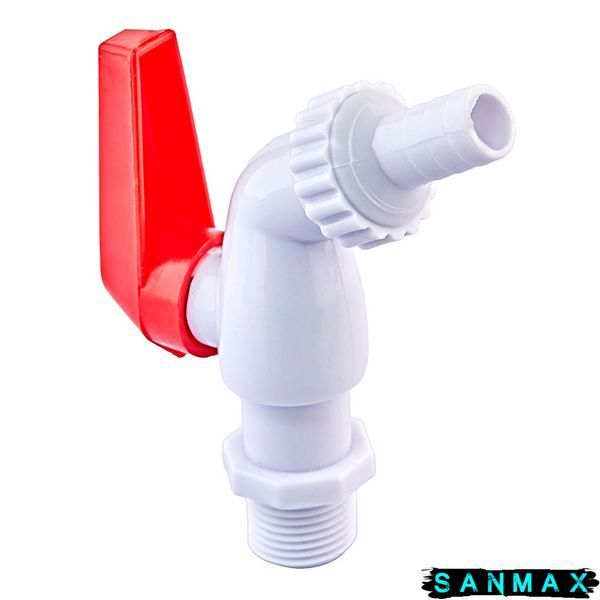 Кран поливу 1/2 PVC (Білий+red) Plamix PVI (PM0631) PM0631 фото
