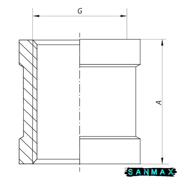 Муфта нікельована 3/4 Koer KF.C08 (KF0011) KF0011 фото