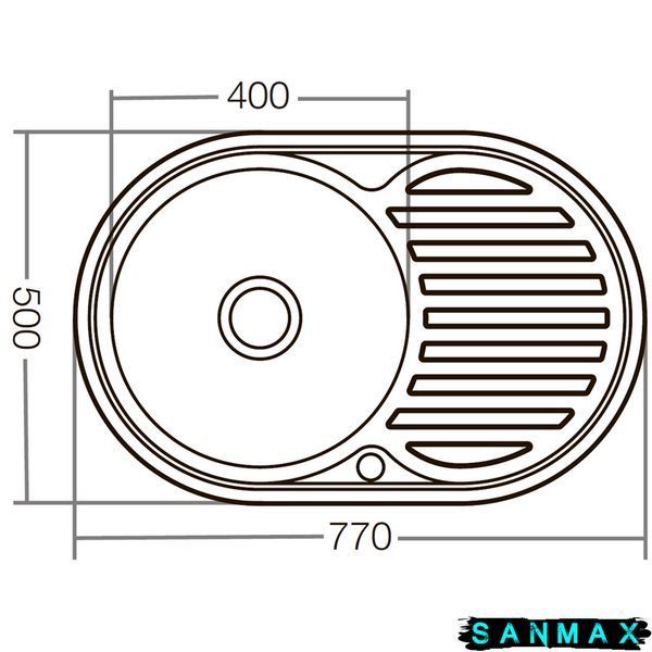 Мийка кухонна Zerix Z7750-08-180E (Satin) (ZX1596) ZX1596 фото
