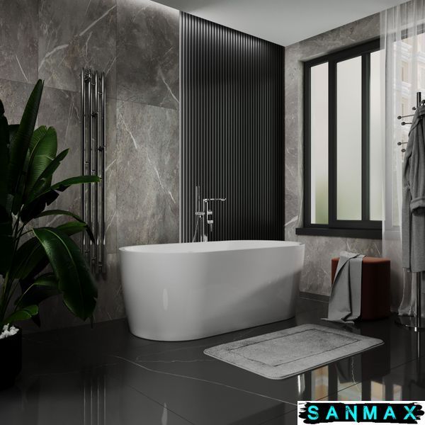 Ванна акрилова вільностояча суцільнолита Koller Pool PureLine 1600x800 Білий з сифоном 0266250101 фото