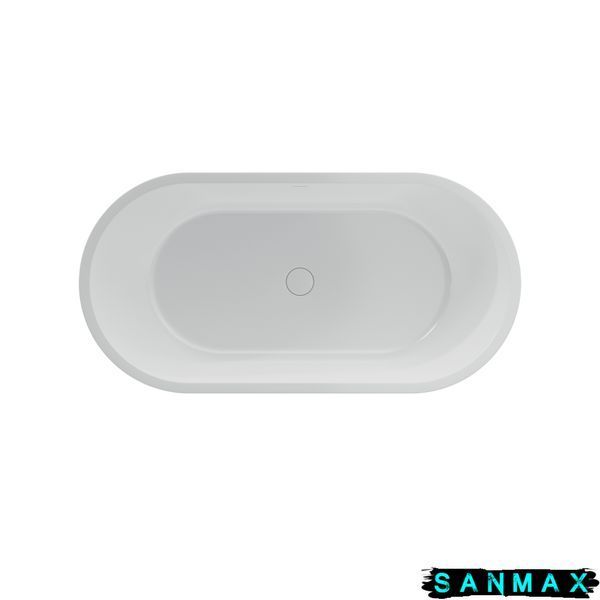 Ванна акрилова вільностояча суцільнолита Koller Pool PureLine 1600x800 Білий з сифоном 0266250101 фото