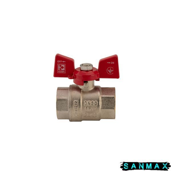 Кран кульовий 3/4 БГГ Вода Koer KR.217 Червоний метелик (KR0040) KR0040 фото