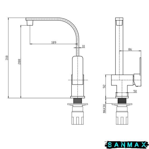 Змішувач для кухні Mixxus Relax 017 (Nut) (MI6254) MI6254 фото